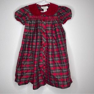 strasburg 100% silk plaid dress